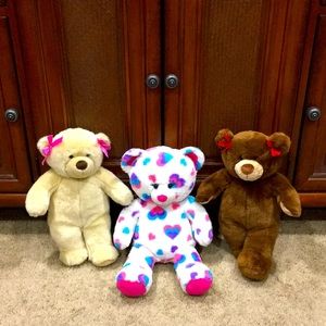 ❣️ BUILD-A-BEAR ❣️ COLLECTION THREE SUPER CUTE COOL BEARS LOT ( NWOT ) .